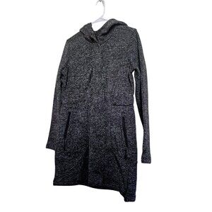 CB Women's Heather Black Zip-Up Hooded Jacket - Size Medium NWT Fleece Interior